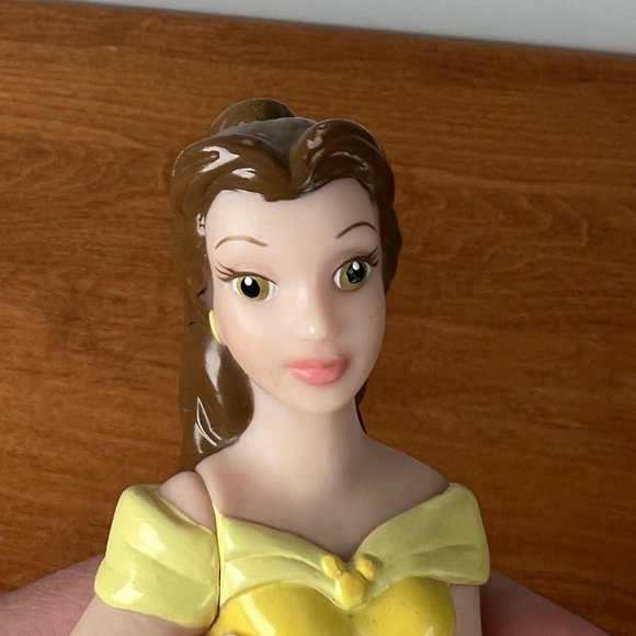 Vintage Disney Belle Beauty & The Beast Piggy Bank Vinyl Plastic Collectible - Picture 7 of 8